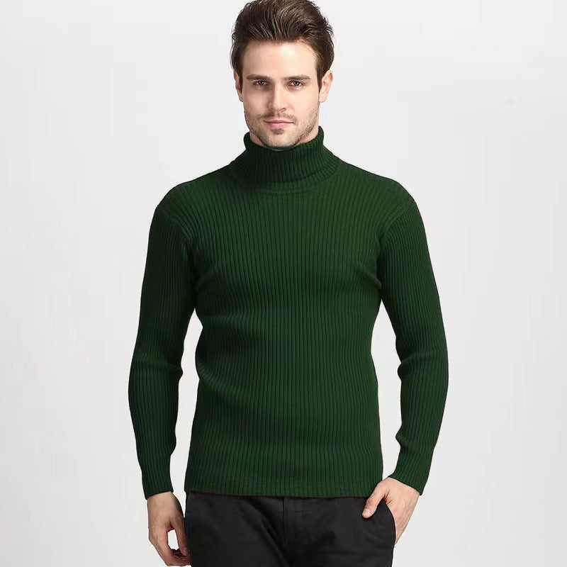 Herren Rollkragenpullover aus feiner Baumwolle mit strukturiertem Design Stilzeits