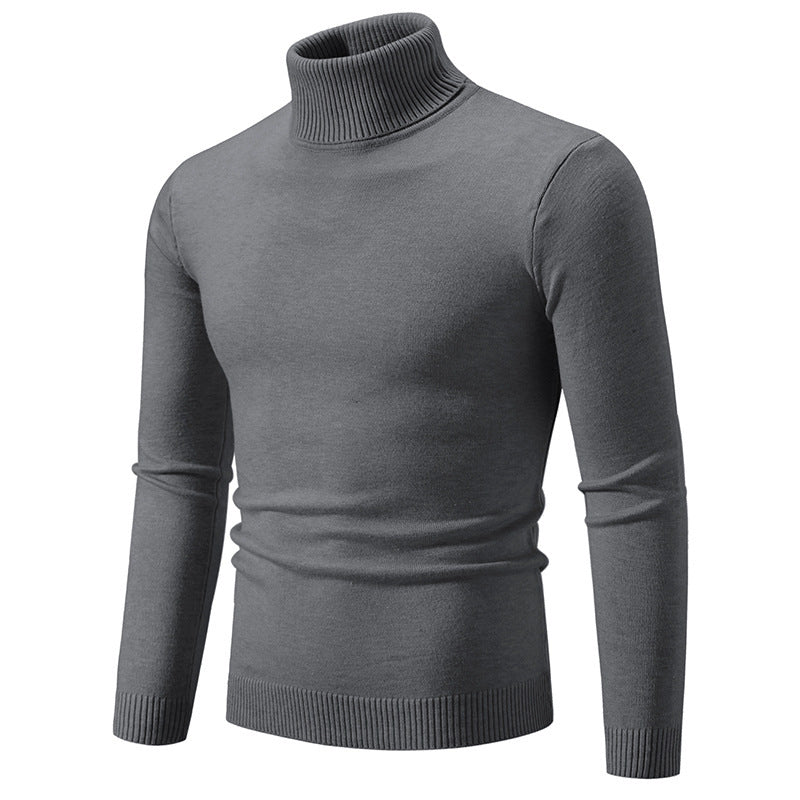 Herren eleganter Rollkragenpullover aus feiner Baumwolle Stilzeits