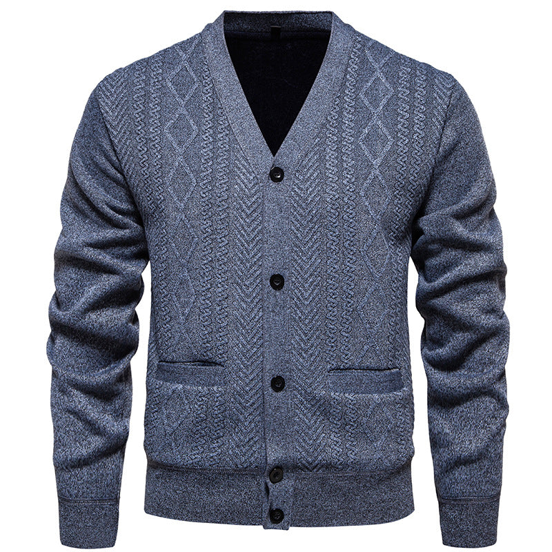 Herren modische Strickjacke mit strukturiertem Muster Stilzeits