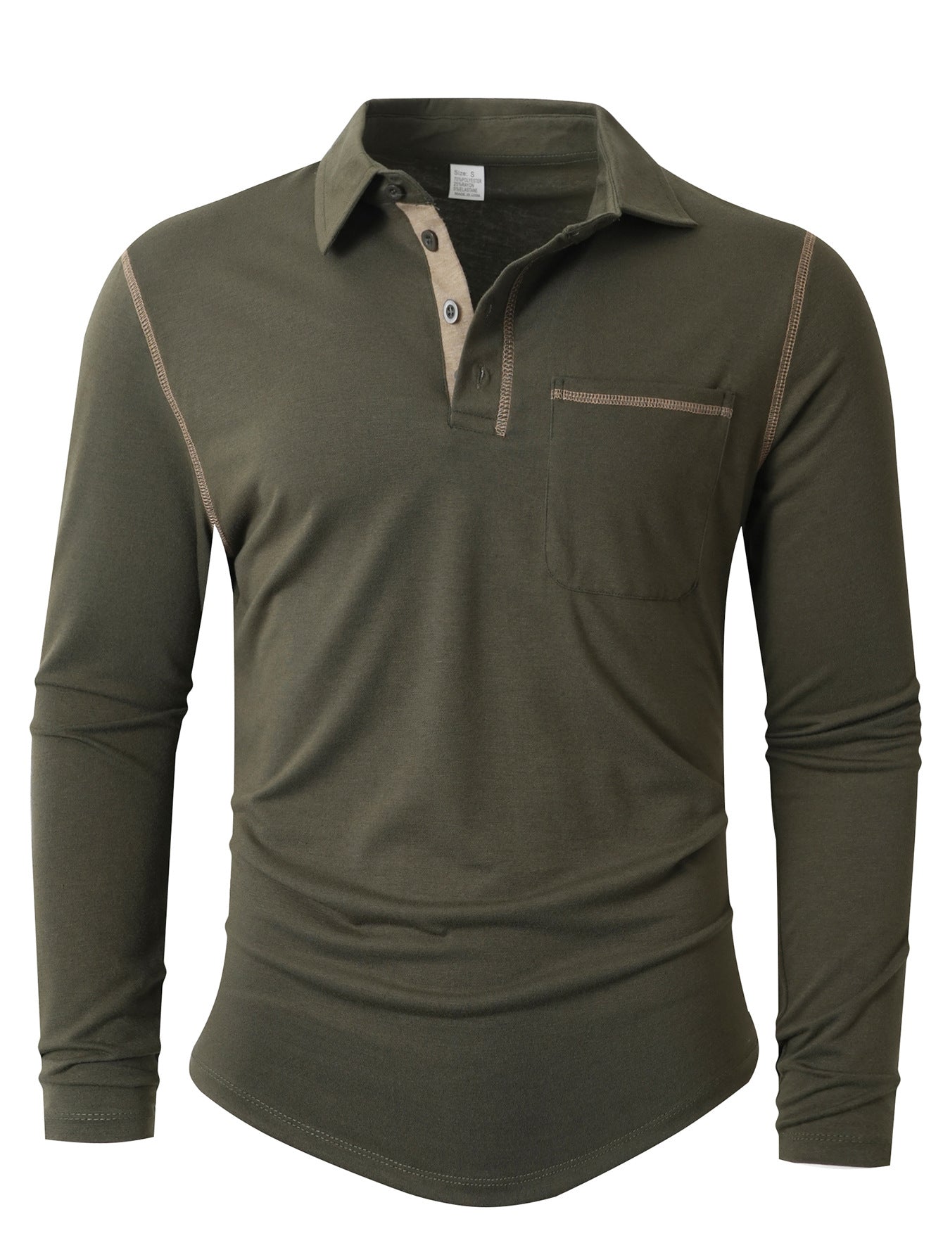 Herren Langarm Poloshirt Stilzeits