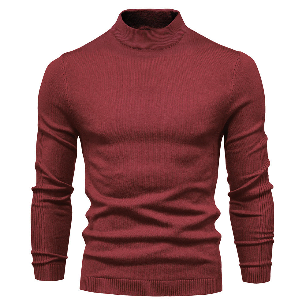 Herren komfortabler Rollkragenpullover aus weichem Strick Stilzeits