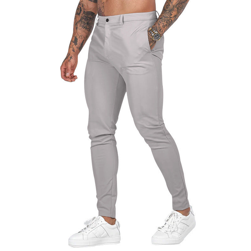 Herren elegante Slim-Fit Chinohose mit elastischem Bund und praktischen Taschen Stilzeits