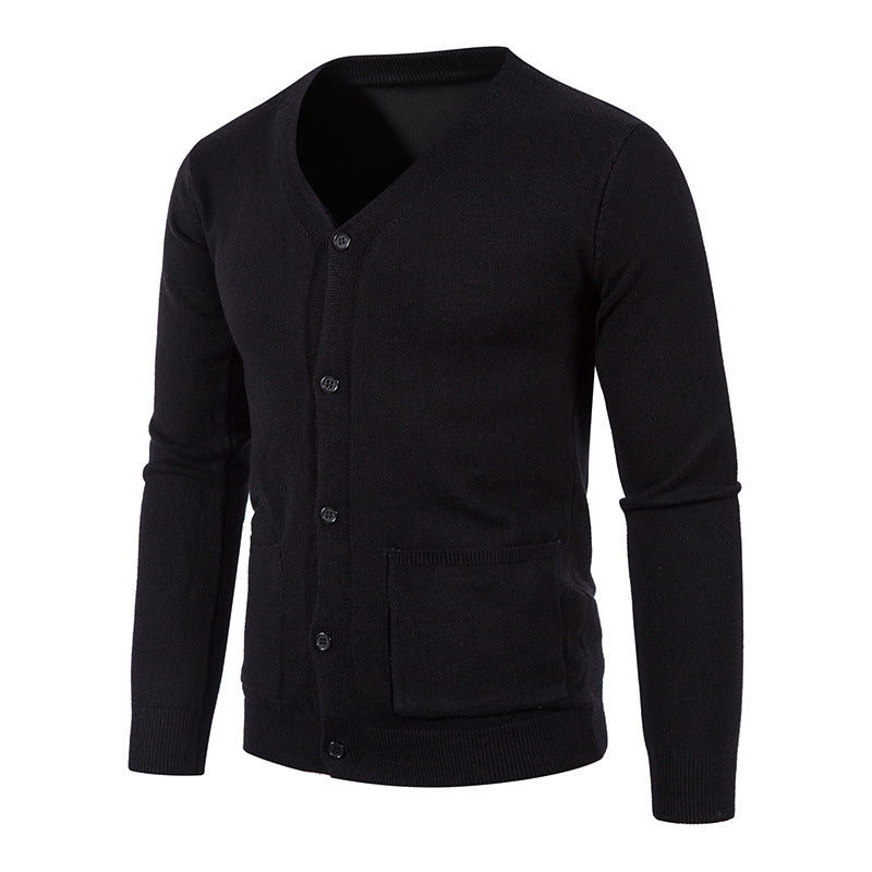 Herren Eleganter V-Ausschnitt Strickcardigan Stilzeits