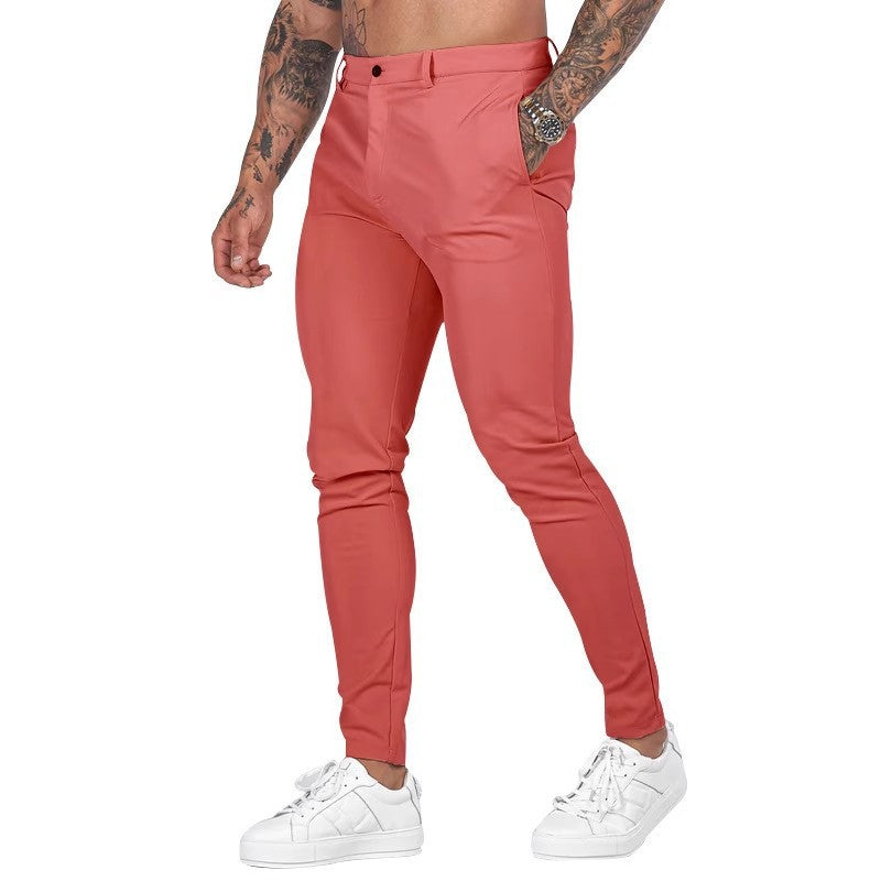 Herren elegante Slim-Fit Chinohose mit elastischem Bund und praktischen Taschen Stilzeits