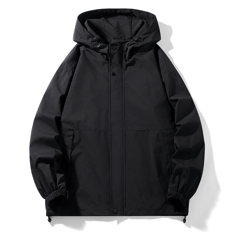 Herren Wasserabweisende Übergangsjacke mit verstellbarer Kapuze und praktischen Taschen Stilzeits