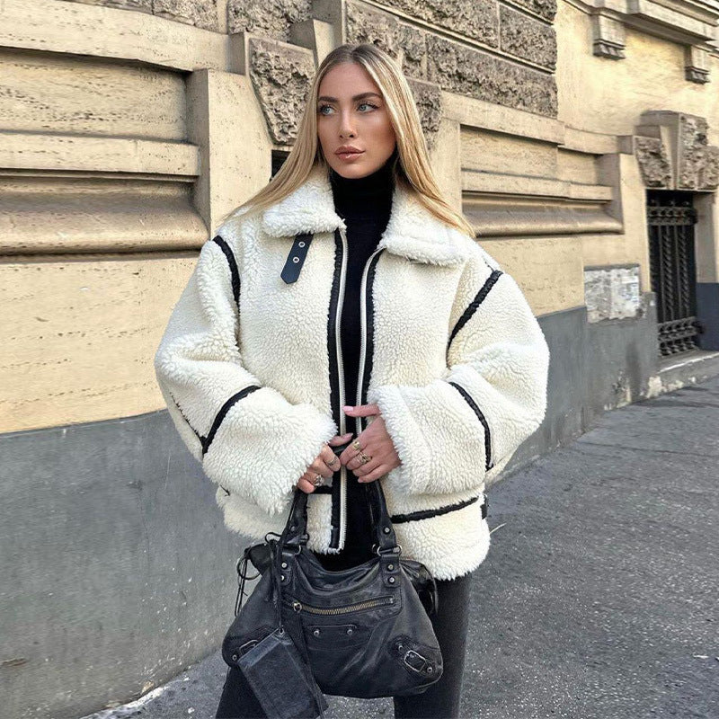 Damen Fleecejacke mit hohem Kragen Stilzeits