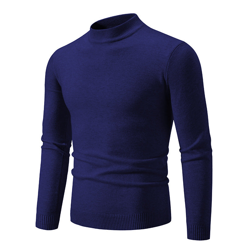 Herren modischer Rollkragenpullover aus feiner Strickqualität Stilzeits