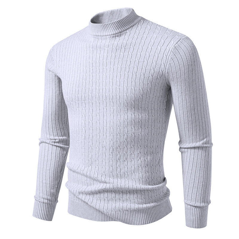 Herren Rollkragenpullover aus strukturiertem Strick Stilzeits