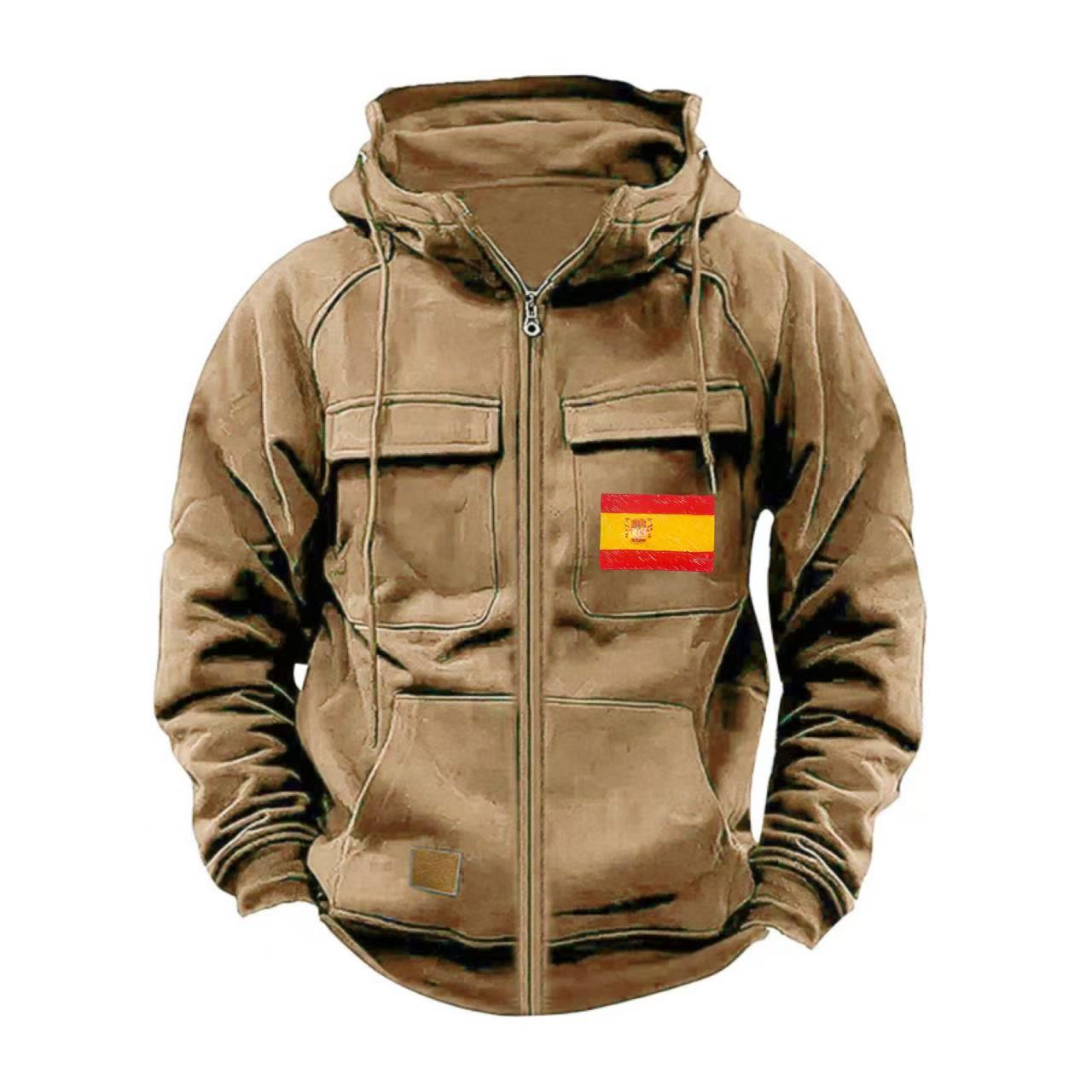 Herren funktionale Jacke mit mehreren Taschen Stilzeits