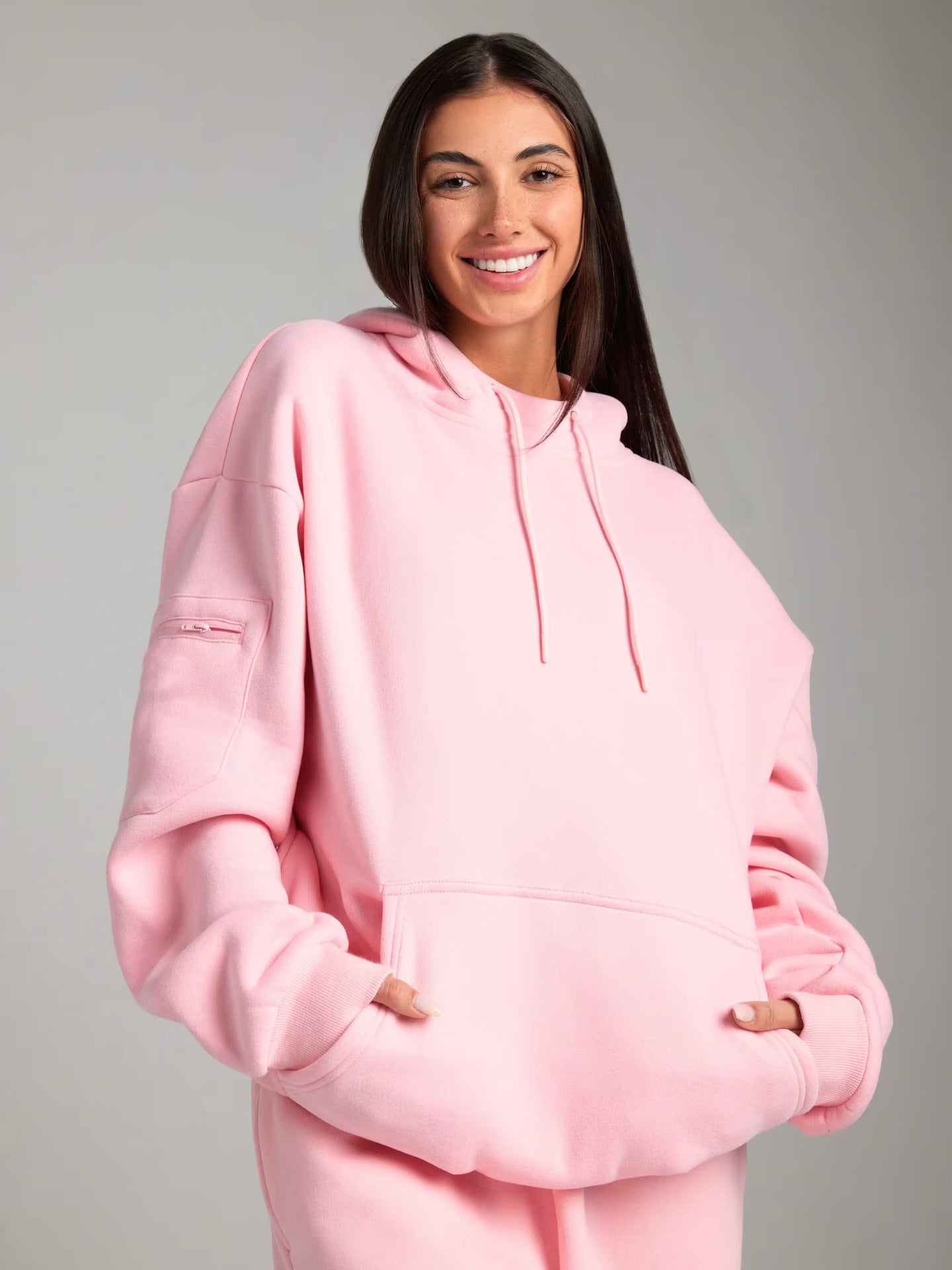Damen entspannender Hoodie mit integrierter Schlafaugenmaske Stilzeits