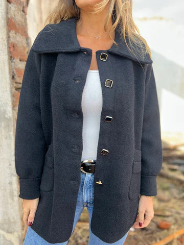 Damen Fleece Jacke mit modernem Kragen Stilzeits