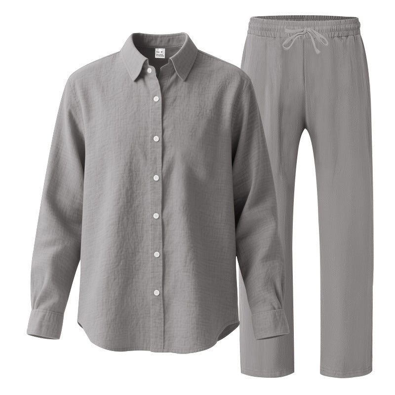 Herren Casual Freizeitanzug mit Oberteil und elastischer Hose Stilzeits