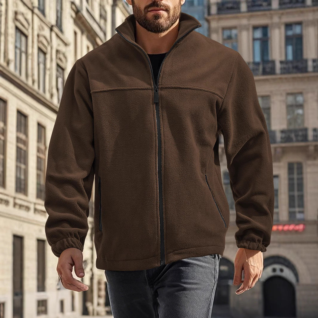 Herren Fleecejacke mit hohem Kragen Stilzeits
