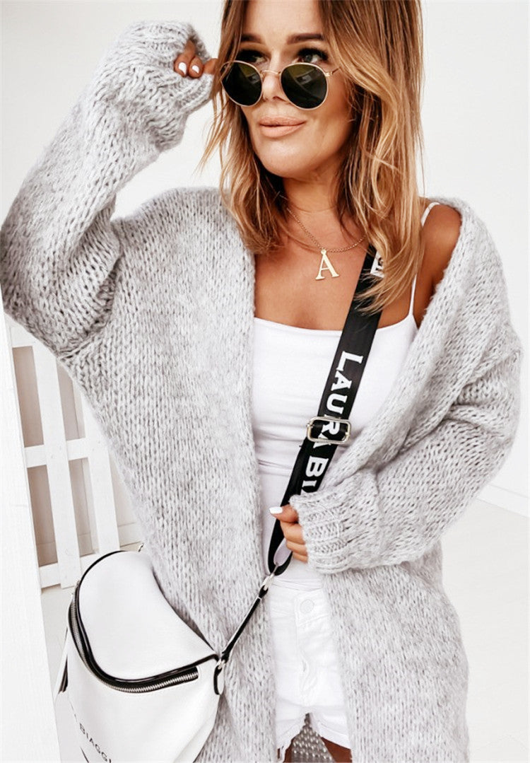 Damen Großer Strickpullover Stilzeits