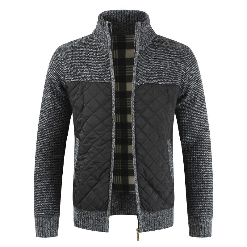Herren Steppjacke mit Strickdetails Stilzeits