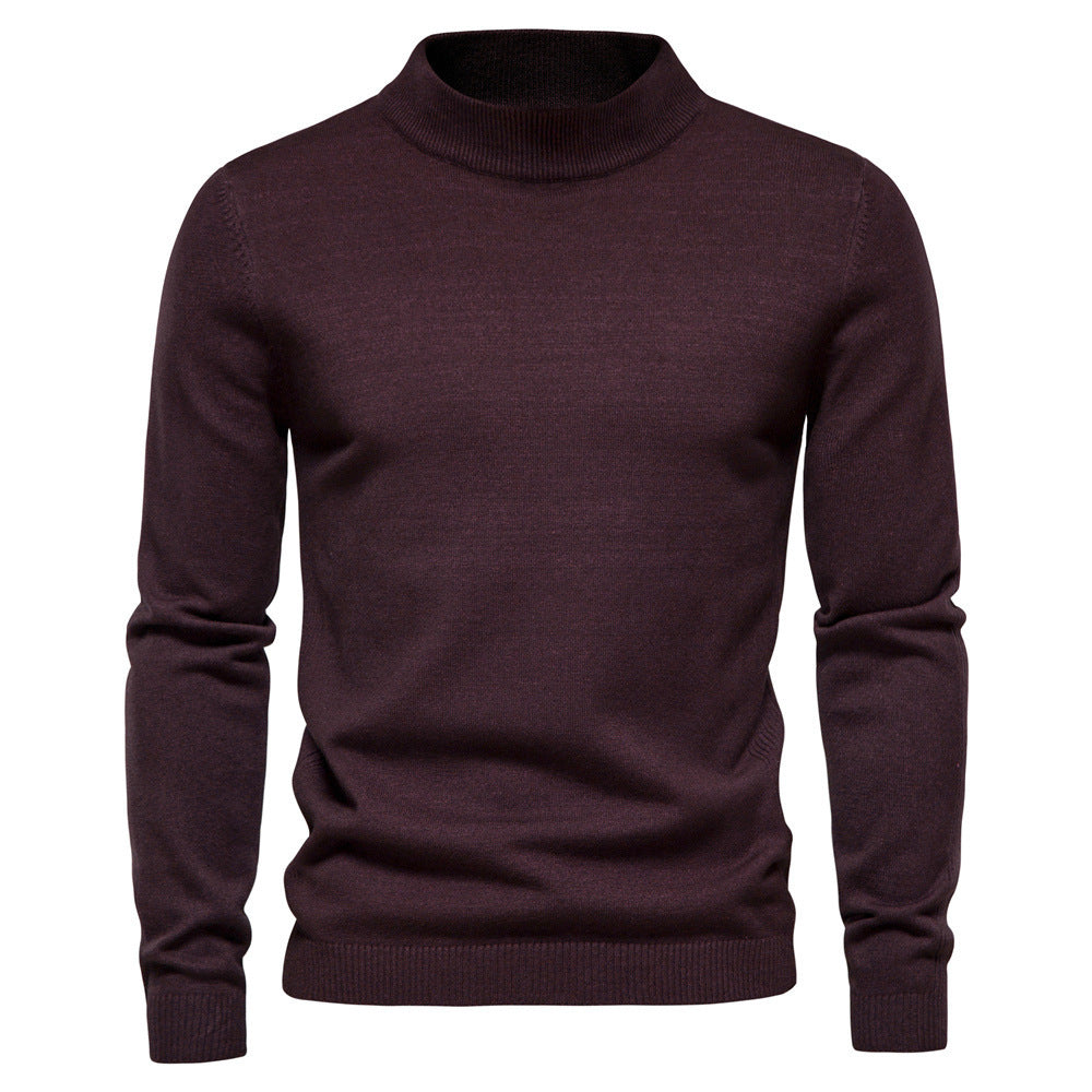 Herren eleganter Rollkragenpullover aus feiner Wolle Stilzeits