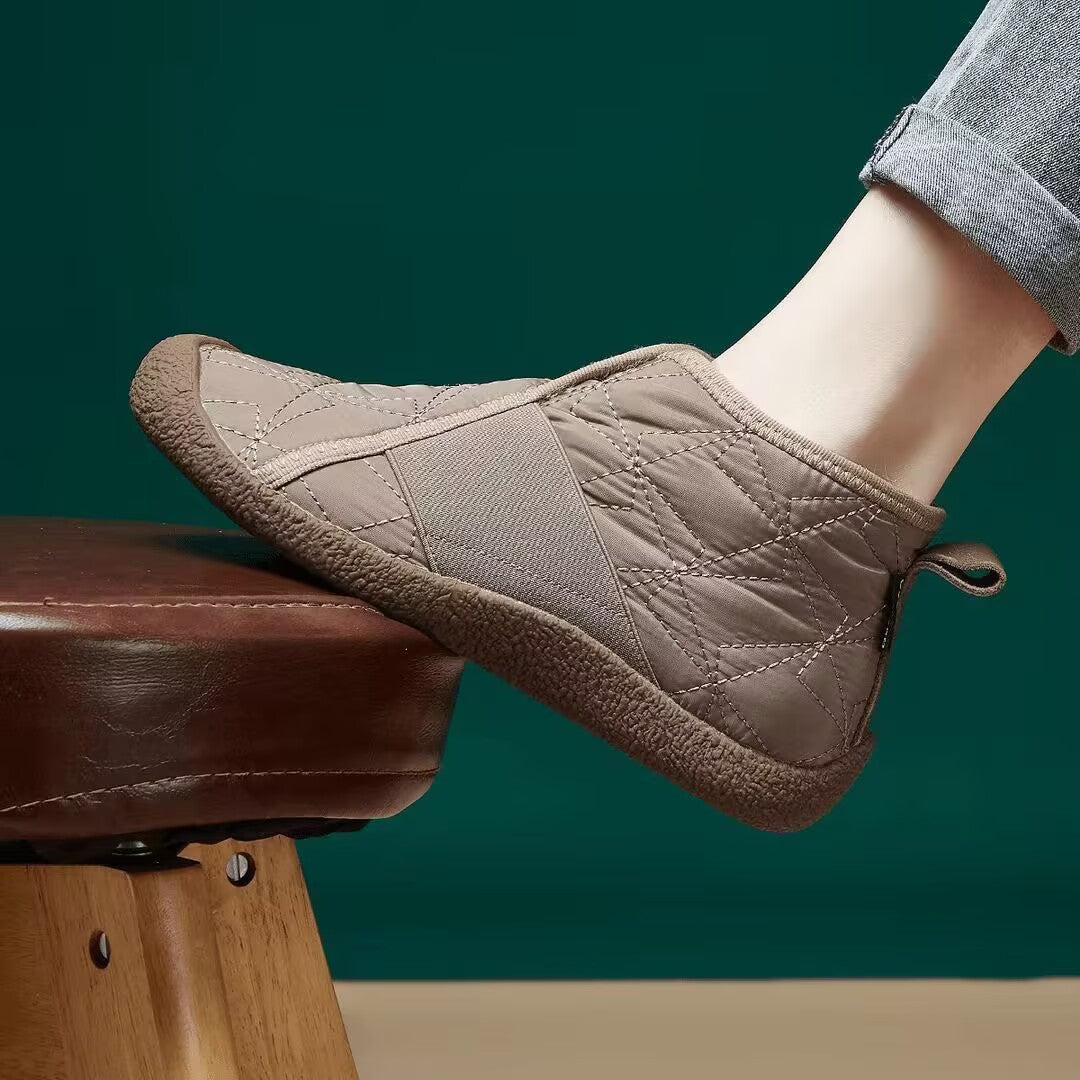 Damen Bequeme und isolierte Hausschuhe mit rutschfester Sohle Stilzeits