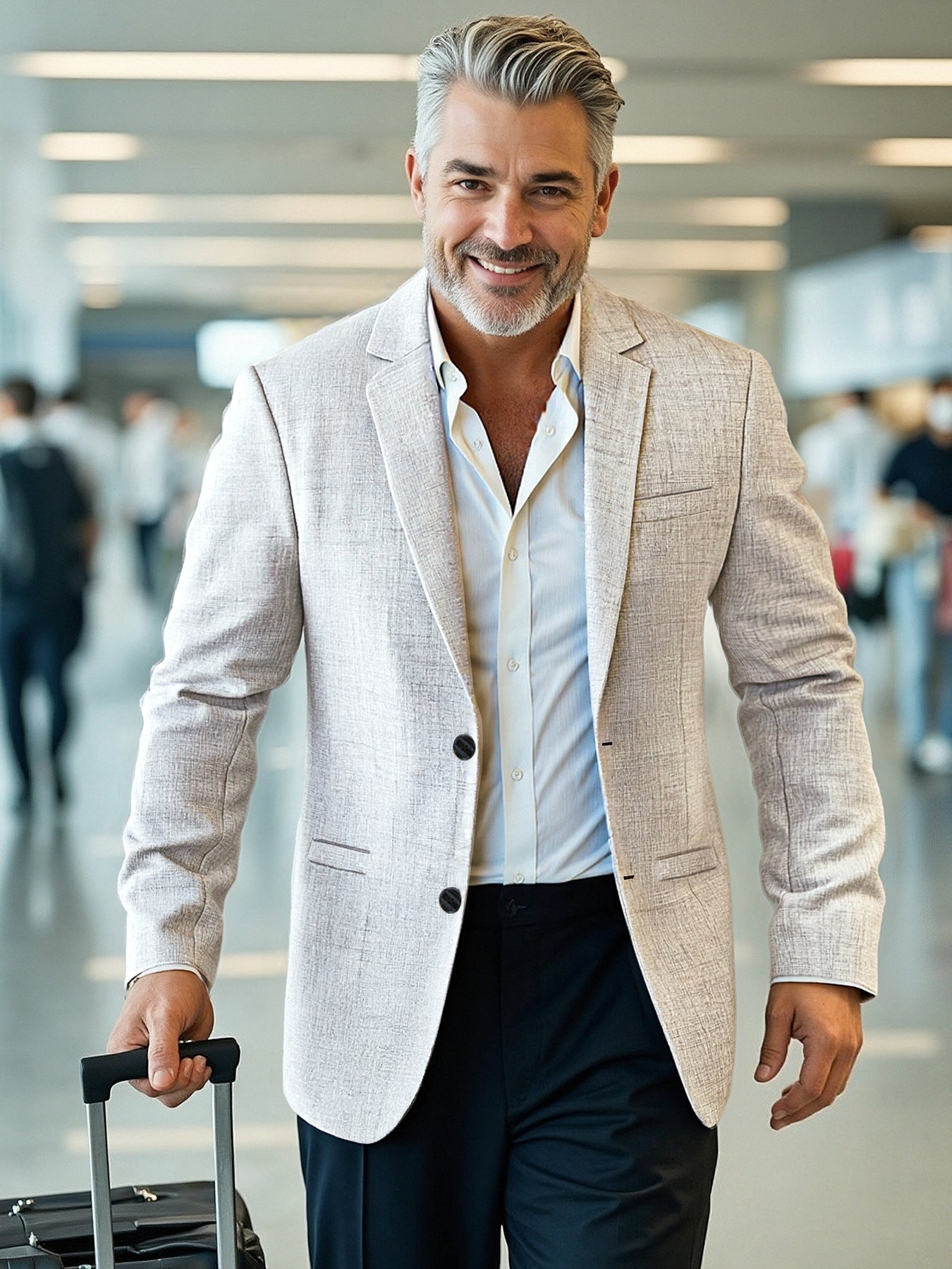 Herren eleganter, strukturierter Blazer mit modernem Schnitt Stilzeits