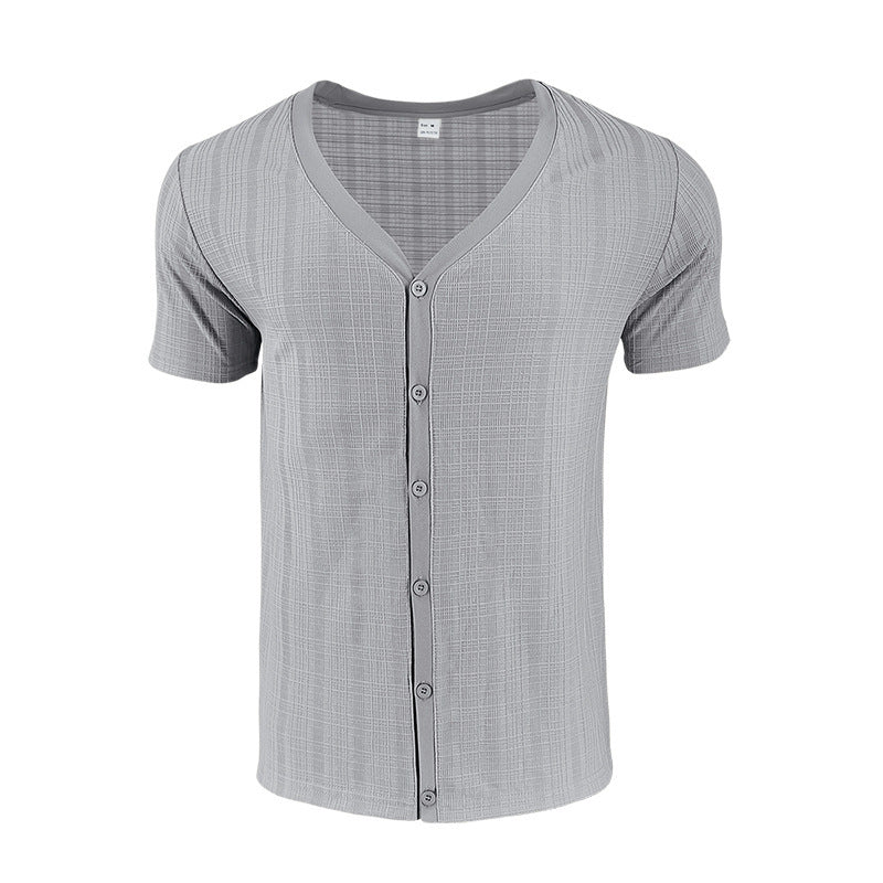 Herren kurzärmliges Hemd mit strukturiertem Design Stilzeits