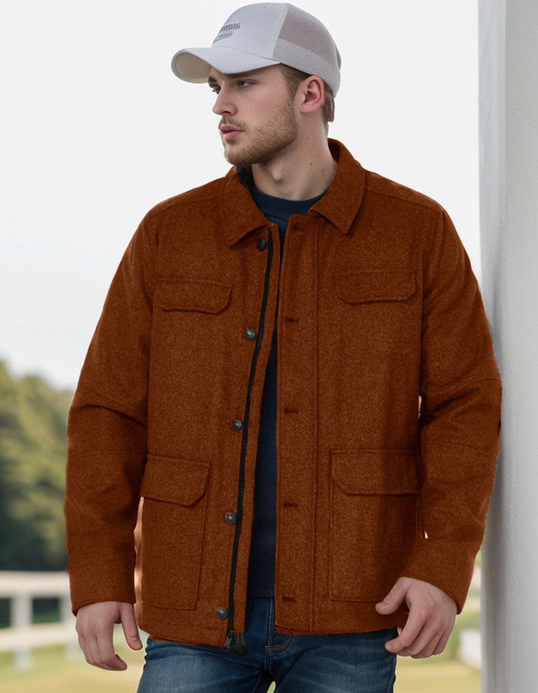 Herren multifunktionale Utility-Jacke mit großen Taschen Stilzeits