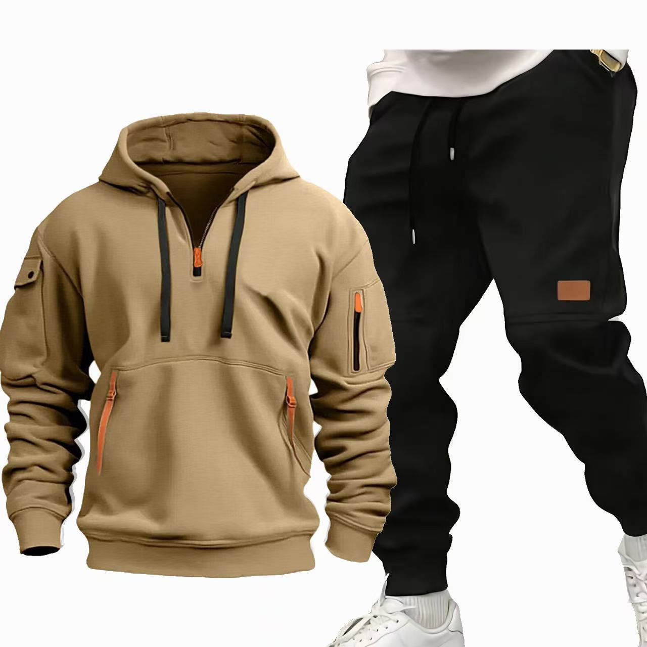 Herren Funktions-Hoodie und Jogginghose Set Stilzeits