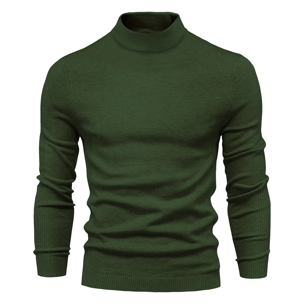 Herren komfortabler Rollkragenpullover aus weichem Strick Stilzeits