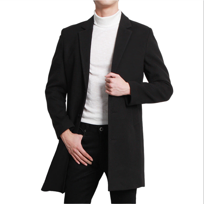 Herren eleganter Longblazer mit modernem Schnitt und doppelter Knopfreihe Stilzeits