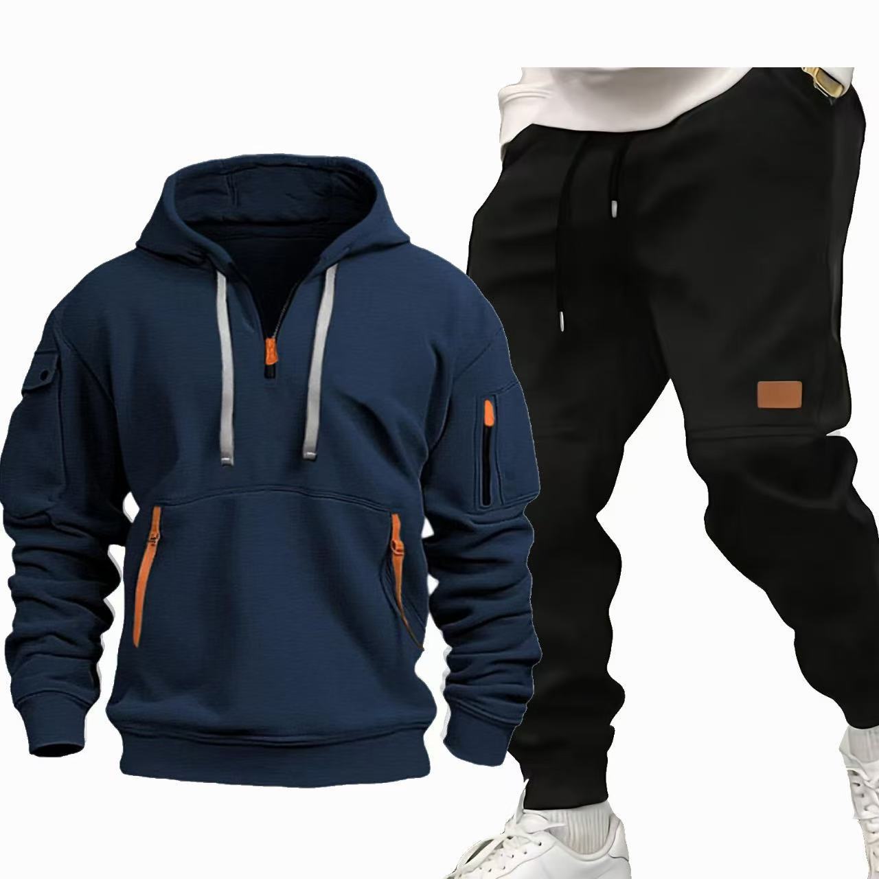 Herren Funktions-Hoodie und Jogginghose Set Stilzeits