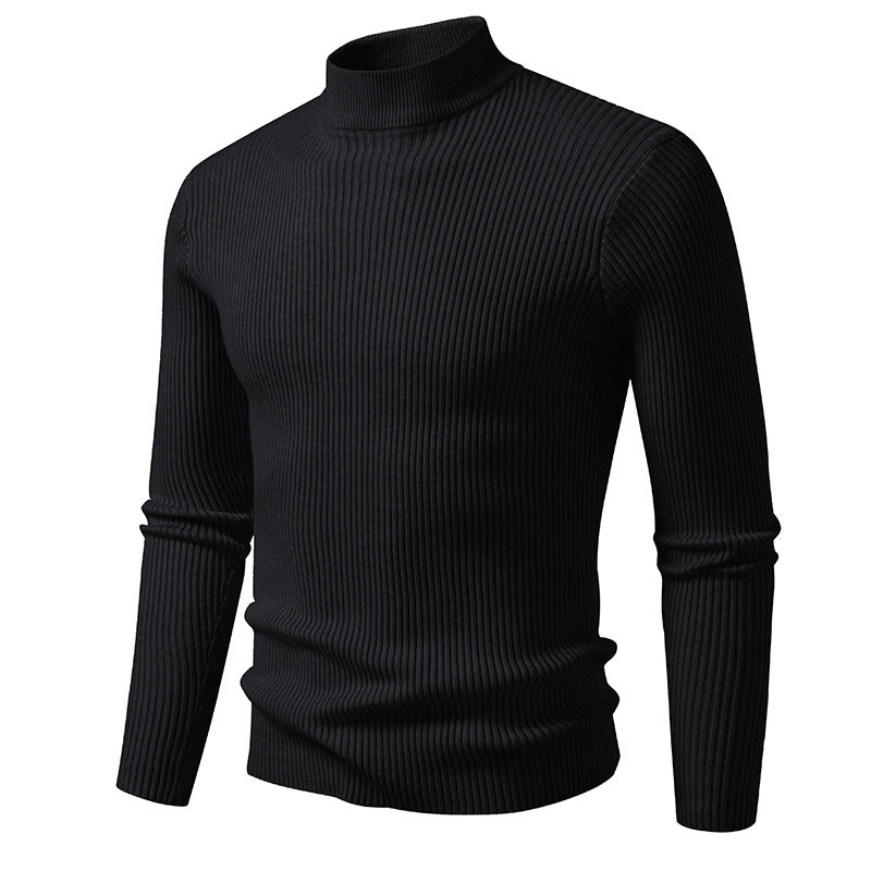 Herren Hochwertiger Rollkragenpullover aus Rippenstrick Stilzeits