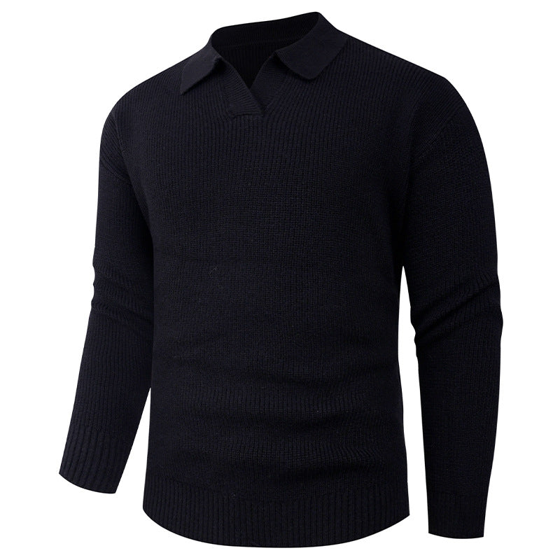 Herren lässiger Pullover mit modernem Kragen Stilzeits