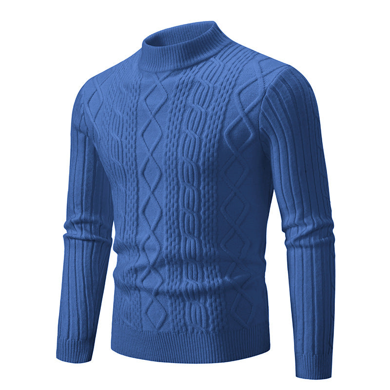 Herren Strickpullover mit modernem Zopfmuster Stilzeits