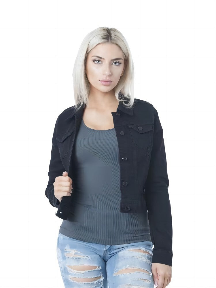 Damen lässige Jeansjacke Stilzeits