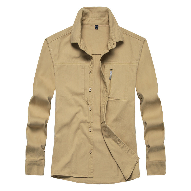 Herren Langarmshirt mit praktischen Taschen und modernem Schnitt Stilzeits