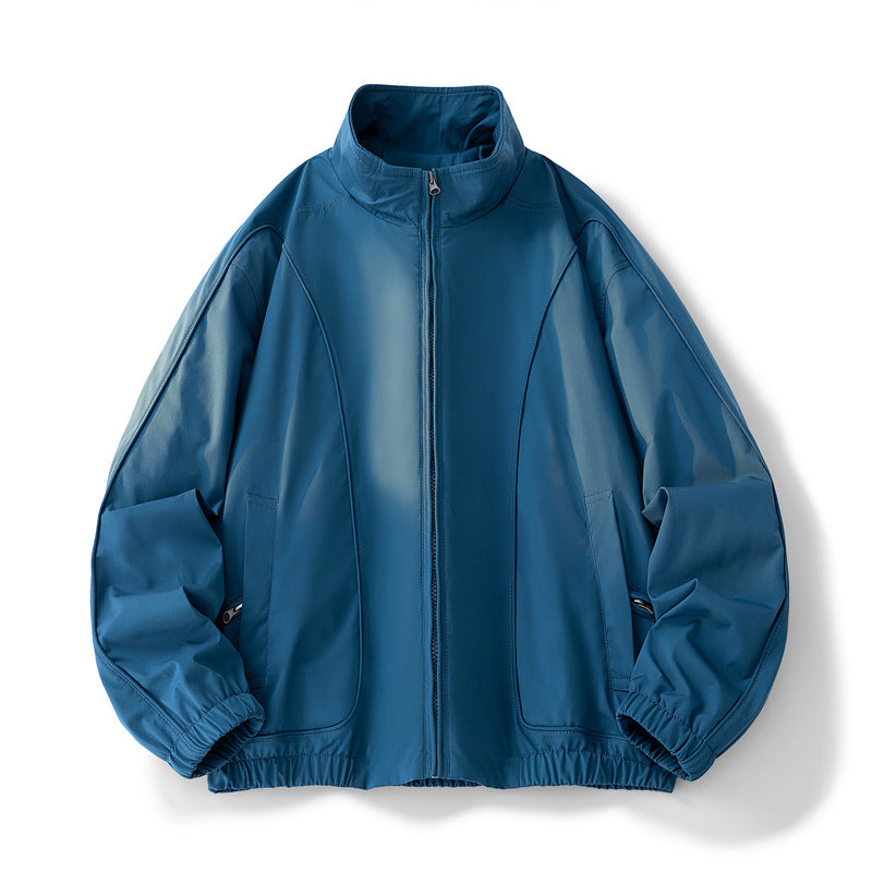 Damen hochschneiderte Übergangsjacke mit elastischem Bund und praktischen Taschen Stilzeits