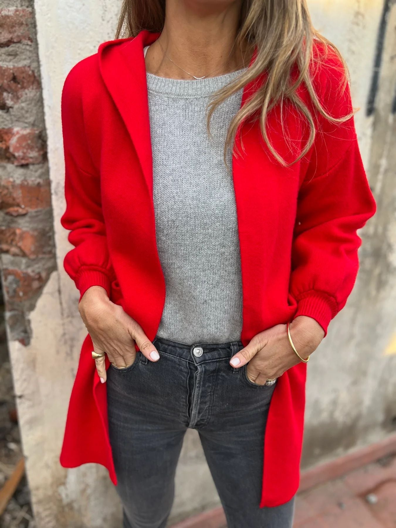 Stilzeits | Wollene Taschenkapuzenmitteljacke