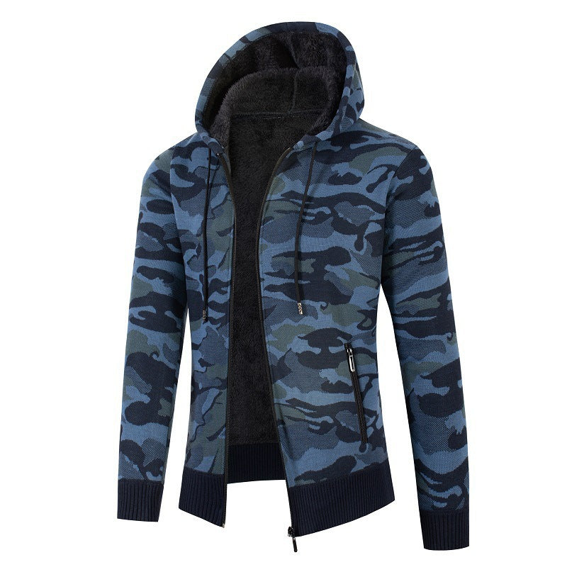 Herren moderne Kapuzenjacke mit Fleece-Futter Stilzeits