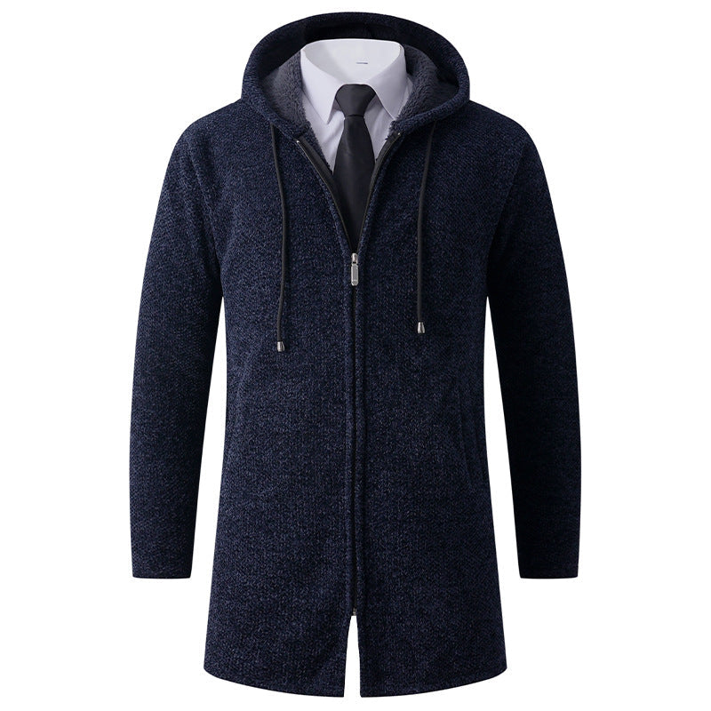 Herren lässiger Hoodie-Jacke mit außenliegendem Reißverschluss und praktischer Kapuze Stilzeits