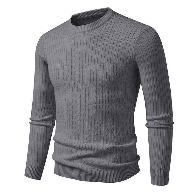 Herren Grobstrickpullover mit modernem Zopfmuster Stilzeits