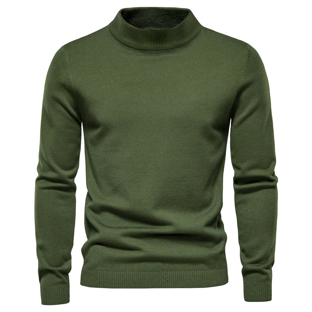 Herren eleganter Rollkragenpullover aus feiner Wolle Stilzeits