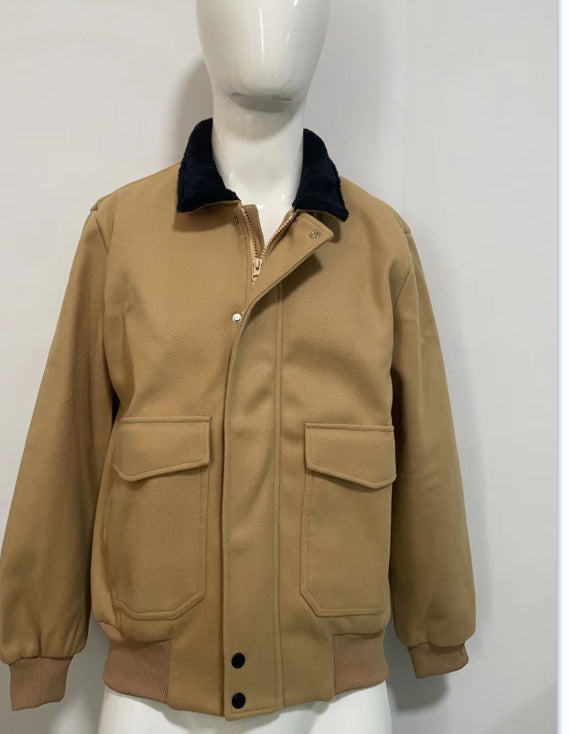 Herren stilvolle Übergangsjacke mit weichem Kragen und praktischen Eingrifftaschen Stilzeits