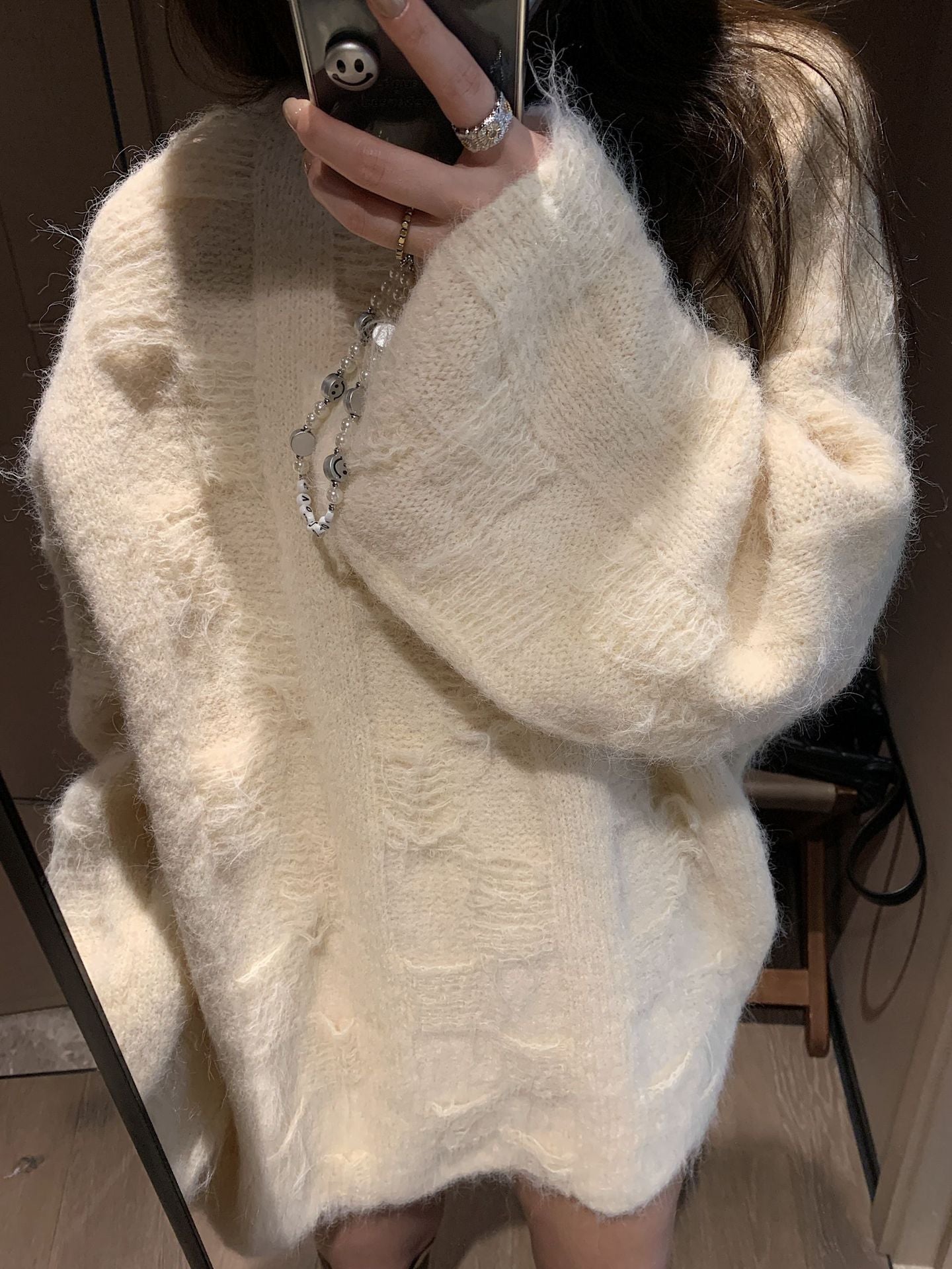 Damen Oversized Strickpullover im lässigen Pullover-Stil Stilzeits