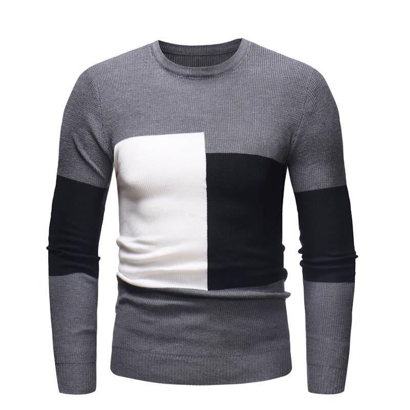 Herren Designer Pullover mit modernem Blockmuster Stilzeits