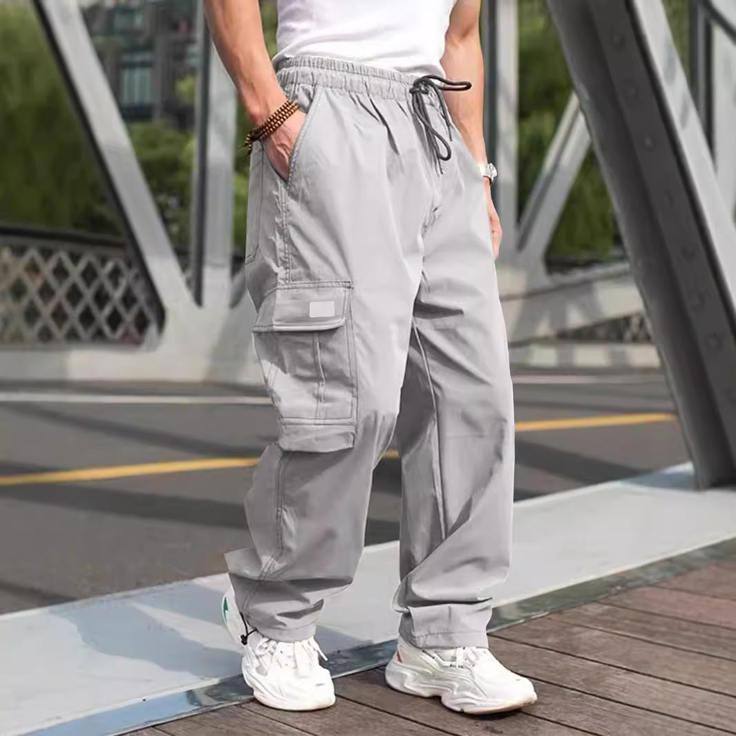 Herren lässige Cargo-Hose mit elastischem Bund und multifunktionalen Taschen Stilzeits