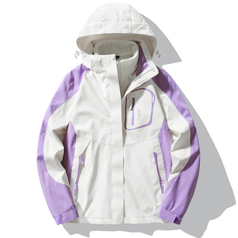 Stilzeits | Wasserdichte Winddichte Jacke mit Abnehmbarem Fleece-Innenfutter