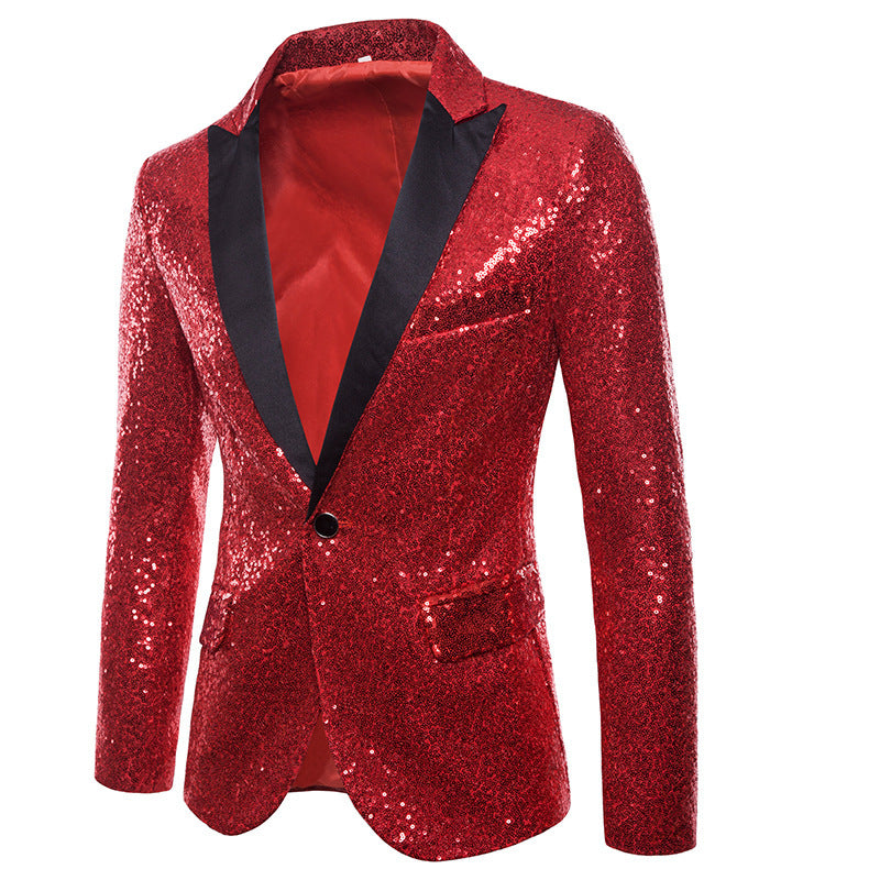 Herren Glitzernder Festtagsblazer mit elegantem Schnitt Stilzeits