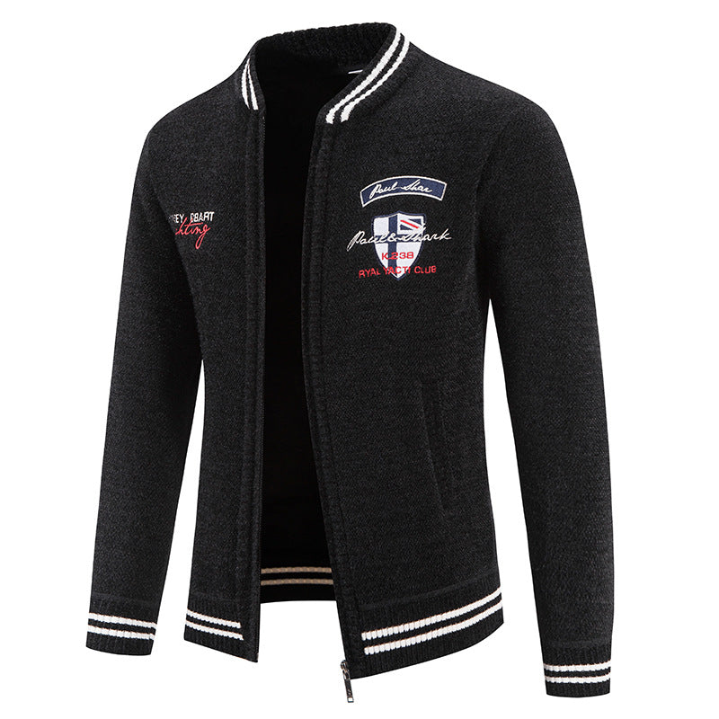 Herren sportliche Strickjacke mit vielseitigem Design Stilzeits
