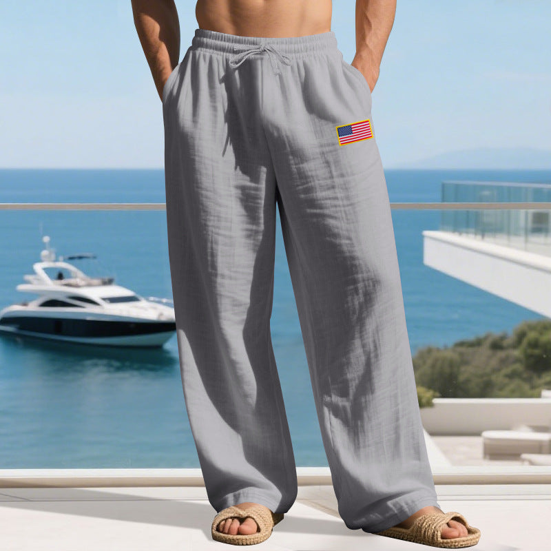 Herren lässige Freizeithose mit elastischem Bund und praktischen Seitentaschen Stilzeits
