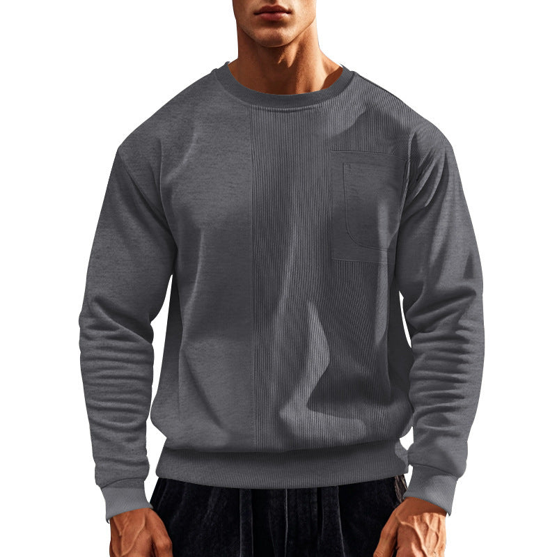 Herren Sportlicher Sweatshirt mit strukturiertem Design und praktischer Tasche Stilzeits