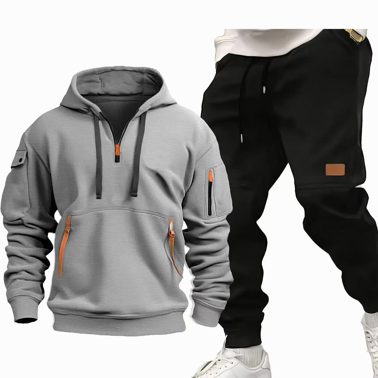 Herren Funktions-Hoodie und Jogginghose Set Stilzeits