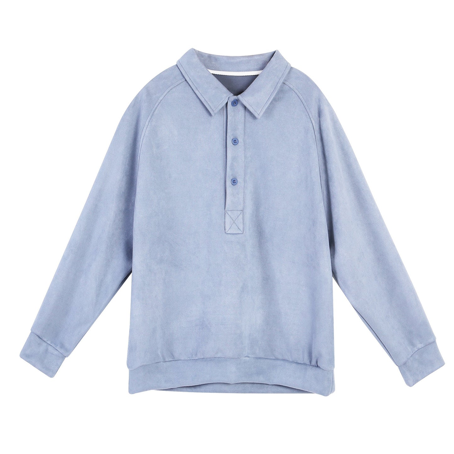 Damen Sportliches Langarm-Polooberteil mit lässigem Kragen und Knopfdetails Stilzeits